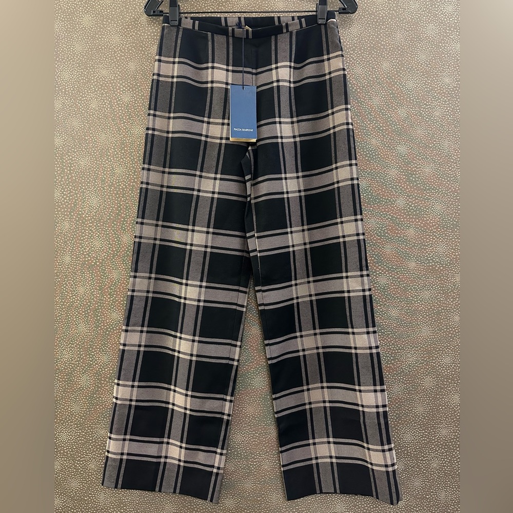🔥🔥🔥NWT Piazza Sempione Plaid Pants - Picture 1 of 10